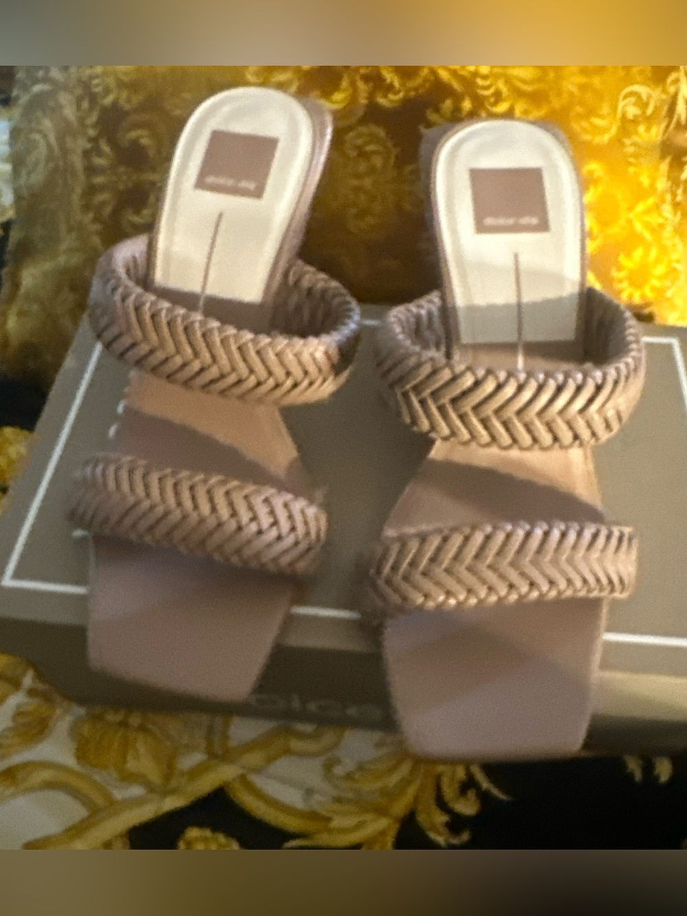 Dolce Vita Sahale Cafe Colored Leather Wedge Sandal Sz 9 NIB